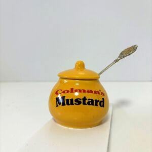 Collectable The Mustard Shop Ceramic Colman's Mustard Pot & Edward VIII Spoon
